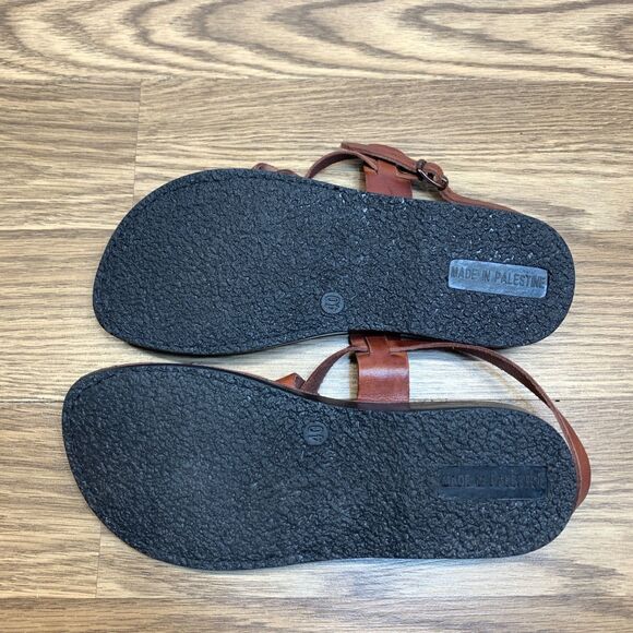 Biblical Jerusalem Size 40 8.5 - 9 Women Brown Leather Strap Buckle Handmade - Picture 8 of 10